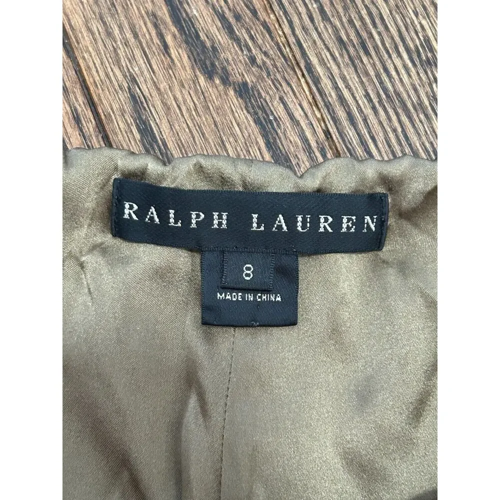 Ralph Lauren Pants Womens Size 8‎ Brown 100% Goat Suede Straight Leg Black Label
